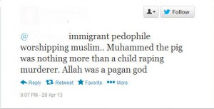 Anti-Muslim tweets