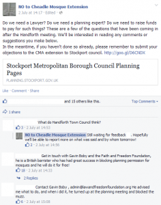 Cheadle planning objections