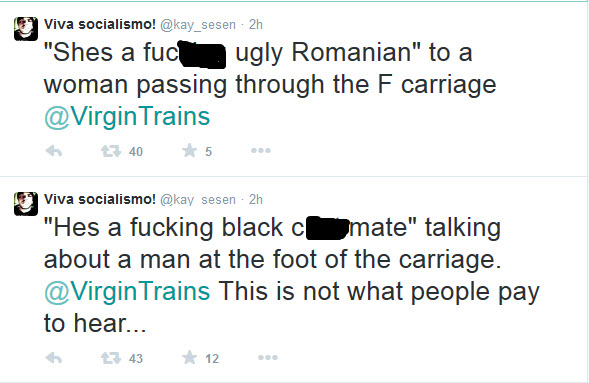 Racist abuse Virgin Train 1
