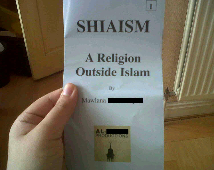 Anti-Shia leaflet