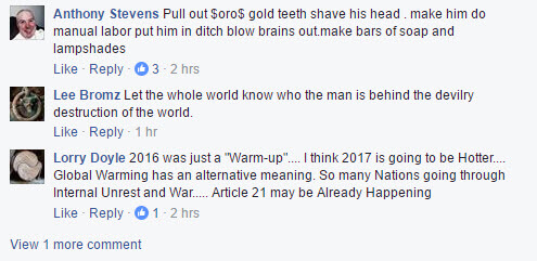 Classic antiSemitic responses to posts about George Soros 