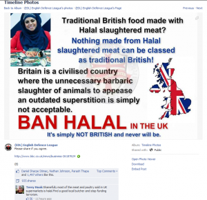 More Halal Hysteria from the English Defence League, by Steve Rose