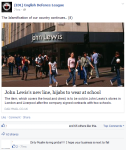 John Lewis, Anti-Muslim Spin and the Hijab Story, by Steve Rose