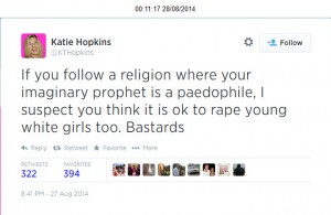 Katie Hopkins Suggests Muslims Are Potential Paedophiles & Spouts Spurious Claims About Halal Meat
