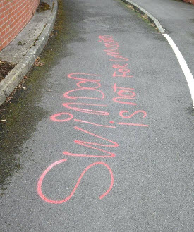 Swindon not for Muslims graffiti