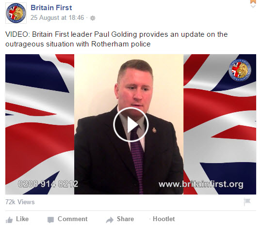 Paul Golding of Britain First Shockingly Tries to Justify Possible Reasons for Mushin Ahmed’s Murder