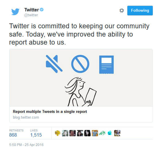 Twitter Develops Multiple Reporting of Tweets to Provide Context