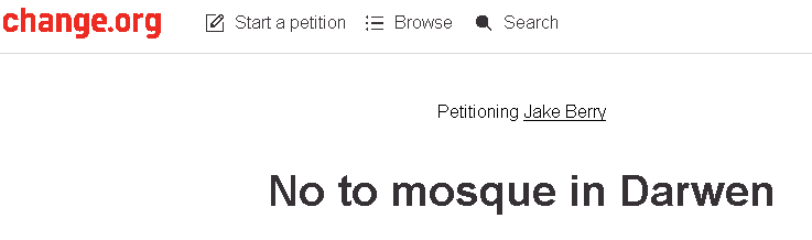 ‘No to mosque’ petition attracts anti-Muslim comments and conspiracies