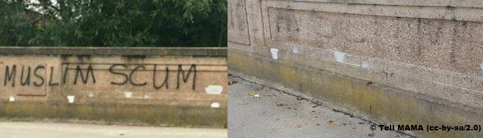 Birmingham City Council removes racist, anti-Muslim graffiti