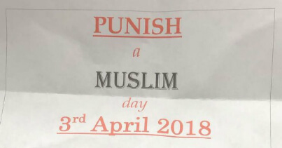Counter-terror police investigate vile ‘Punish a Muslim Day’ letters sent to random UK homes with horrific score sheet offering points for ‘throwing ACID’ or ‘BOMBING a mosque’