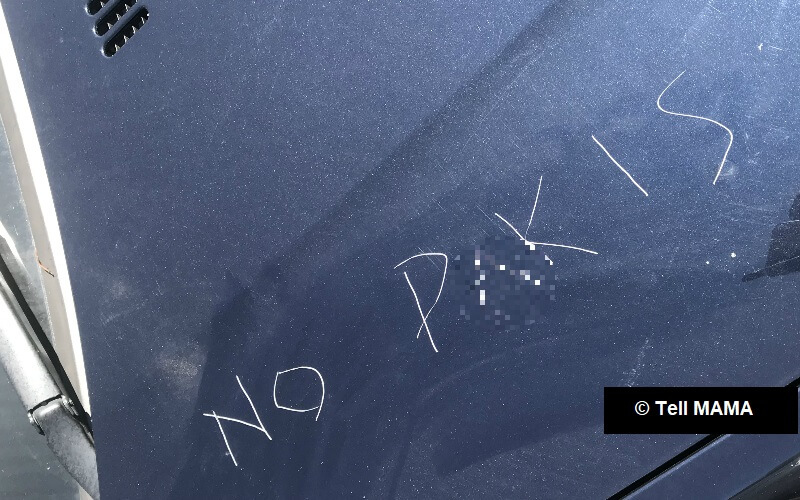 ‘No P*kis’ scratched into car bonnet in Peterborough