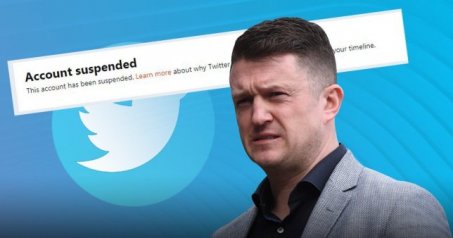 New Tommy Robinson Twitter account suspended hours after it appeared