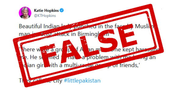 Katie Hopkins: the viral power of an anti-Muslim falsehood on Twitter
