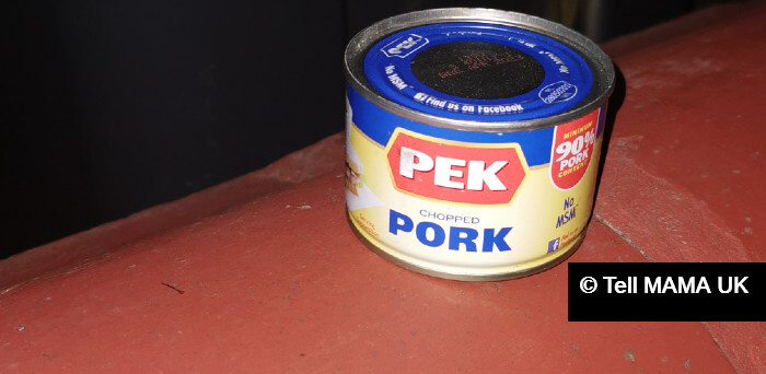 Tinned pork left outside Muslim family’s home during Ramadan