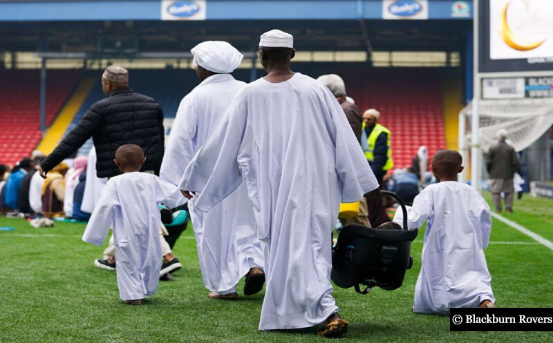 Blackburn Rovers host historic Eid prayers inside Ewood Park stadium